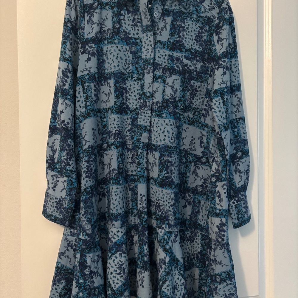 Tuckernuck Trellis Vine Crepe Callahan Shirt Dress-small